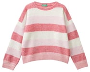 United Colors of Benetton Girls and Girl's Jersey G/C M/L 15v8q107a Sweater, Pink, 130 cm