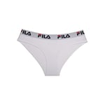 Fila Culotte Femme Coton, Sous Vetements Feminins, Durable, Maille Aérée, Blanc, M