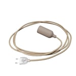 creative cables - Snake Lampe en silicone avec interrupteur et fiche - Sans ampoule, Desert Brown
