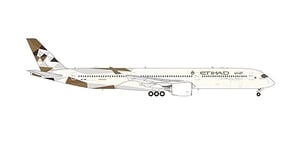 herpa Airbus Maquette Etihad Airways A350-1000, A6-XWA, echelle 1/200, Model, pièce de Collection, d'avion sans Support, Figurine Plastique Miniature, 571944, Multicolore