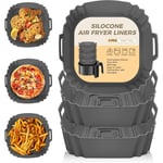 3 Pièces Silicone Moule Air Fryer Accessoires, Réutilisable Chaud Papier Cuisson Friteuse Sans Huile Airfryer Panier Convient Pour Philips Ninja