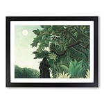 The Snake Charmer By Henri Rousseau Classic Painting Framed Wall Art Print, Ready to Hang Picture for Living Room Bedroom Home Office Décor, Black A2 (64 x 46 cm)