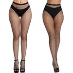 Aomig Collants Résille Femme, Sexy Élastique Collants, Taille Haute Filets Bas Résille, Cuisse Haut Bas Collants (as4, alpha, m, regular, regular)