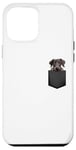 iPhone 12 Pro Max Funny Scottish Deerhound Puppy Dog In Pocket Cute Pet Lover Case