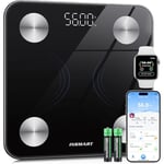 INSMART Balance Pese Personne, Pese Personnes avec écran LCD, Balance Connectée bluetooth avec app compatible Andriod et iOS, suivi de 16 données corporelles, Pese Personne max. poids 180 kg