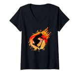 Womens scooter stunt it V-Neck T-Shirt