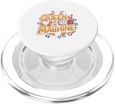 Machine à sous de casino amusante Queen Of The Machine PopSockets PopGrip pour MagSafe