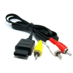 Câble ZedLabz 1,8 m composite RCA AV TV pour Nintendo GameCube (GC), N64 et Super Nintendo (Snes)