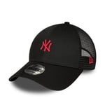 NEW ERA NEW YORK YANKEES TRUCKER CAP.9FORTY HOME FIELD BLACK BASEBALL HAT S24