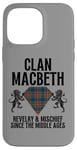 Coque pour iPhone 14 Pro Max MacBeth Clan Blason écossais avec nom écossais Fête de famille