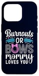 Coque pour iPhone 16 Pro Burnouts or Bows Mommy Loves You Baby Shower Sexe Reveal