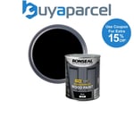 Ronseal 38772 10 Year Weatherproof Wood Paint Black Gloss 750ml RSL38772