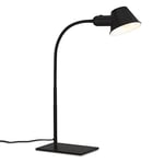 BRILONER - Lampe de table flexible, Lampe de table réglable, Lampe de bureau interrupteur à bascule, 1x E27 douille max. 10 Watt, câble inclus, noir, 65 cm