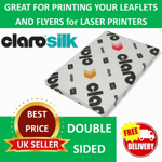 SRA4 SILK PAPER 130 gsm for Laser & Digital Printers x 500 sheets by Claro