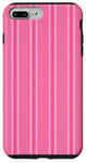 Coque pour iPhone 7 Plus/8 Plus Rose rayé Girly Esthétique Preppy Stripe