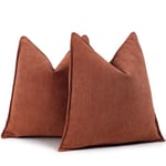 ZWJD Housse de Coussin 55x55, Lot de 2 Housse Coussin en Chenille Coussin Canape pour canapé au Design élégant, Coussins Décoratifs Doux et Luxueux pour canapé, lit et décoration de la Maison