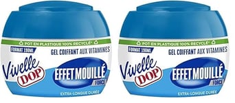 DOP Vivelle Dop Gel Coiffant Effet Mouillé Fixation Longue Durée Force 5 (Lot de 2)