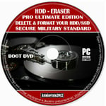 Erase Wipe Format Clean Delete Hard Or SSD Drive Data Pro Eraser PC MAC Boot CD