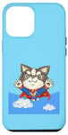 Coque pour iPhone 12 Pro Max chihuahua super-héros mignon chien chiot animal de compagnie drôle animal art illustration