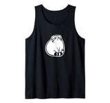 Pallas's cat paws on tail.Stylized art of a cute chonker Tank Top