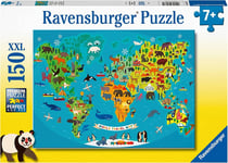 Ravensburger Animal World Map 150 Piece Jigsaw Puzzle for Kids Age 7 Years Up