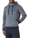 Timezone Men's Hi-tech Hoodie Hooded Sweatshirt, Total Eclipse Melange, M