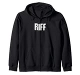 Riff Rock n Roll Guitar Player Term Zip Hoodie