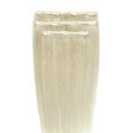 Beauty Works Deluxe Clip-in 20 Inch Extensions (Various Colours) - Pure Platinum