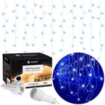 SPRINGOS® Fairy lights 300 lysdioder, 14,5 meter Dekor 8-funktions timer IP44 - Blå Blå