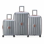 Delsey Paris St Tropez 4 roulettes Set de valises 3 pièces avec soufflet d'extension platin (TAS010635)