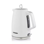 Swan SK14016WHT Elegance Jug Kettle 1.7L 3kW Rapid Boil White Gloss Finish