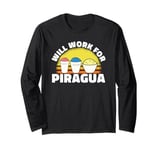 Will Work For Piragua Shaved Ice Fruit Puerto Rico Long Sleeve T-Shirt