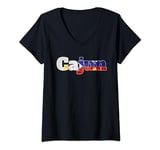 Womens Cajun American Flag Louisiana Heritage V-Neck T-Shirt