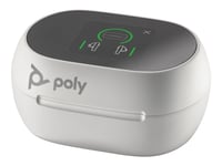 Poly Voyager Free 60+ Uc - True Wireless-Hodetelefoner Med Mikrofon - I Øret - Bluetooth - Aktiv Støydemping - Usb-A Via Bluetooth-Adapter - Sandhvit - Zoom Certified