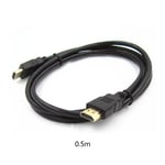 0,5M Câble HDMI - Adaptateur DisplayPort vers HDMI, convertisseur DP mâle vers HDMI, câble TV HD, adaptateur Audio vidéo pour PC TV projecteur