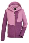 killtec Fille Veste mi-saison/veste power stretch avec capuche KOW 165 GRLS FLX JCKT, dark orchid, 128, 40922-000