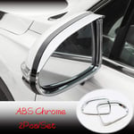 XLTWKK 2 pièces ABS Chrome Voiture rétroviseur Couvre Pluie sourcil Cadre extérieur Accessoires Auto, pour Hyundai Santa FE 2018 2019