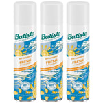 Batiste Dry Shampoo Fresh Light & Breezy 200ml x 3