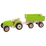 Goki - 2041281 - Figurine Transport Et Circulation - Tracteur en Vert avec Remorque