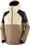 Salomon Men's Transfer Anorak White Pepper/Deep Black/Shitake, White Pepper / Deep Black / Shitake, M