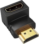 HDMI Male to Female Adapter, Angle Up Converter, L-Shaped HDMI Flat Extender