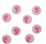 Anniversary House Mini Baby Footprints Sugarcraft Toppers Pink, SF483P