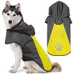 Dog Coats Waterproof Dog Raincoat Dog Jacket Kpuplol Waterproof Dog Coat Dog Rain Jacket Reflective Pet Vest with Soft Dog Clothes for Small Medium Large Dogs