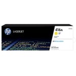 HP 416A Toner Yellow, Yield 2100 pages for HP Colour LaserJet Pro