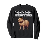 Capybara The Elements Of Happiness Periodic Table Chemistry Sweatshirt