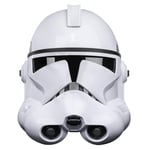 Star Wars The Black Series Electronic Phase II Clone Trooper Premium Helmet, Collectible Roleplaying Product, Kids 14 and up, White/Black/Grey