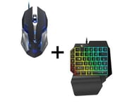 Pack Gamer pour PC RAZER (Souris Gamer Metal + Mini Clavier Gamer) QWERTY USB LED Gaming