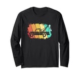 Retro Silhouette Tow Truck Wrecker Tow Truck Operator Long Sleeve T-Shirt