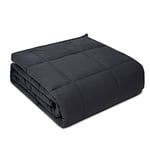 PRETTY NIGHT Weighted Blanket 12lbs Queen Size Dark Grey 60"x80" Weighted Blankets for Adults Heavy Blanket are Comfortable and Cozy