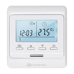 KETOTEK Thermostat d'ambiance Programmable avec Sonde 16A pour Chauffage au Sol Electrique, Numérique Thermostat Plancher Chauffage électrique